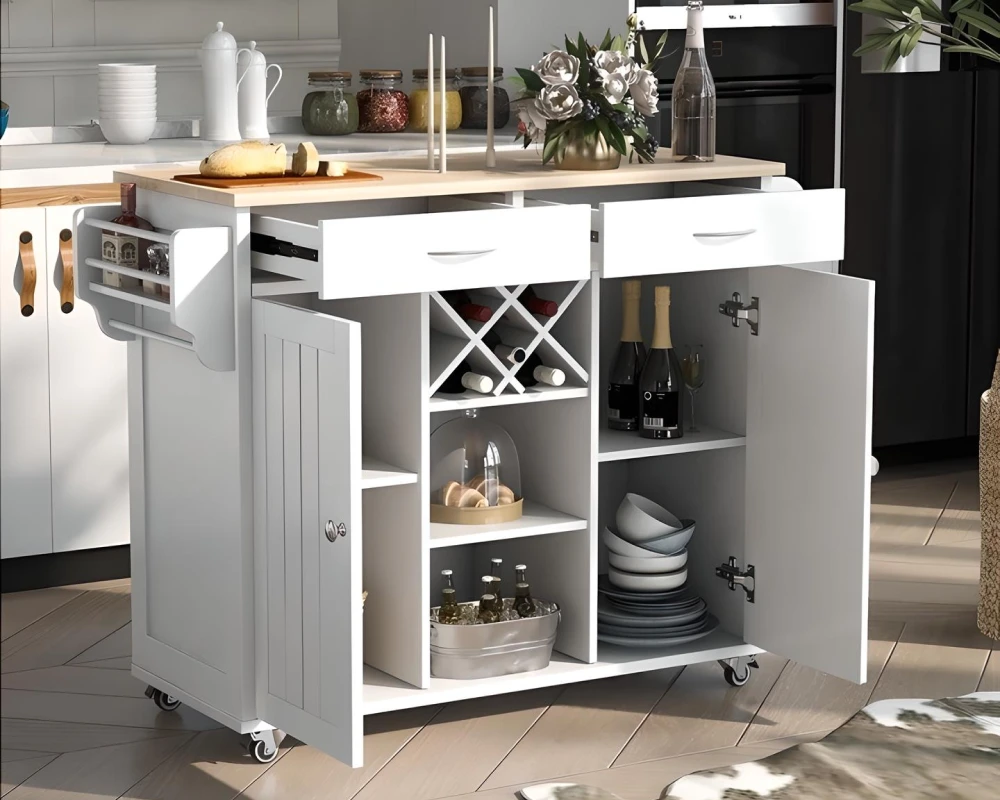 rolling island kitchen cart