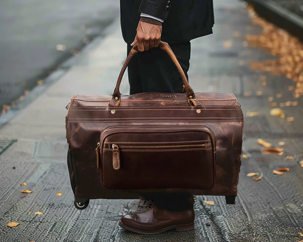leather carry on bags